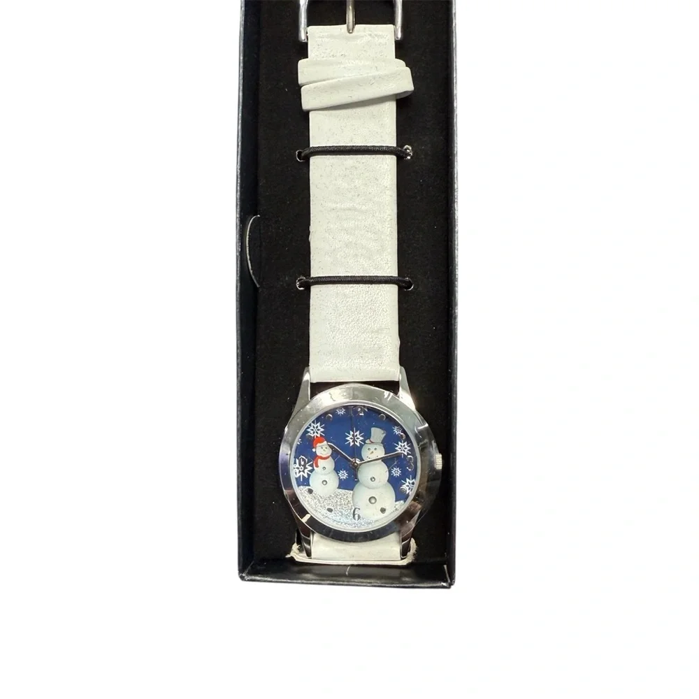 Avon ‘Tis the season Snowman Analog Watch NIB vintage 2009